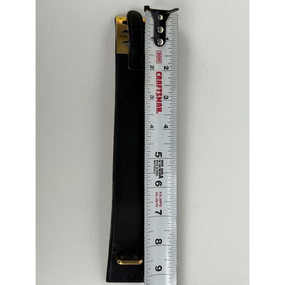 HERMES Intense Leather Bracelet Black Gold Hardware - Picture 8 of 10